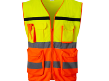 High Visibility Reflective Safety Fluorescent Orange Durable Multi Pockets Soft Mesh Multi-function Safety Vest